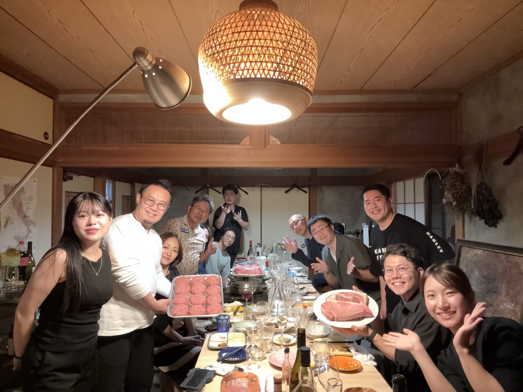 ブランド牛の生産者さんの家でのBBQ
